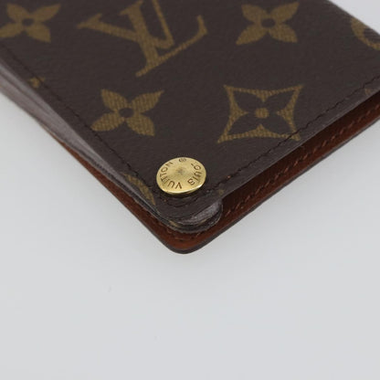 Louis Vuitton Porte Cartes Pression Card Case Monogram Canvas, Brown, Canvas, Card Holder