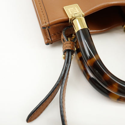 Fendi Sunshine Shopper Leather, Brown, Leather, Tote Bag