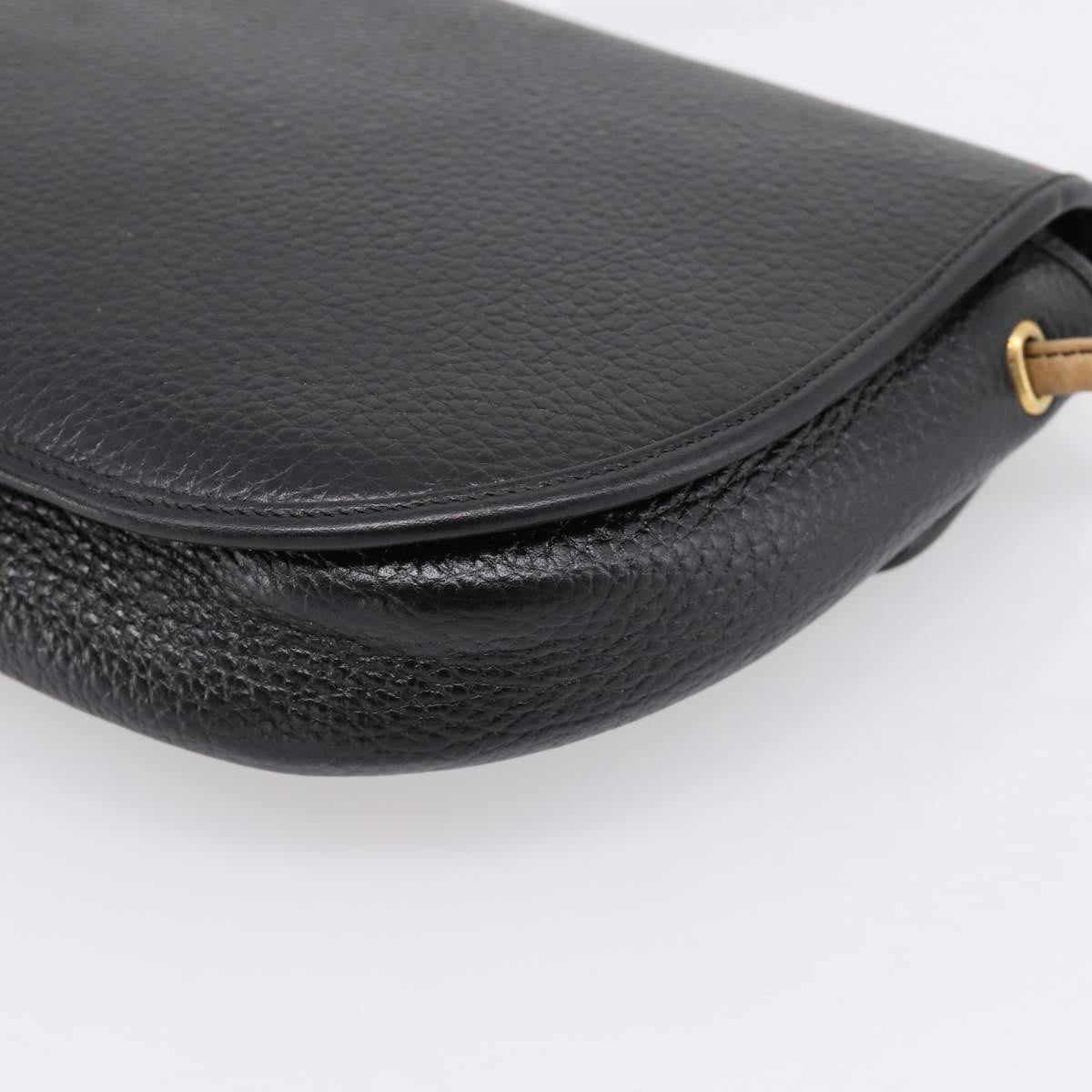 Christian Dior Vintage Flap Canvas, Black, Leather, Shoulder Bag