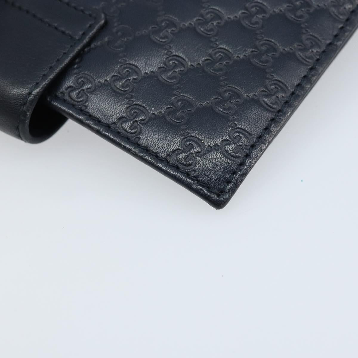 Gucci Ring Agenda Cover Guccissima Leather, Navy, Leather, Briefcase