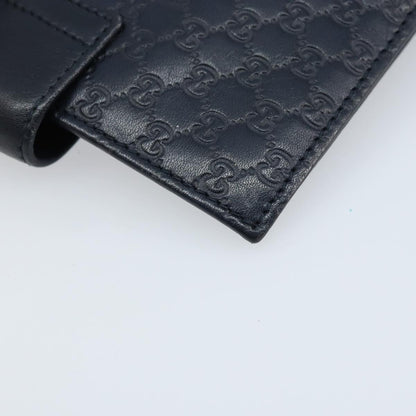 Gucci Ring Agenda Cover Guccissima Leather, Navy, Leather, Briefcase
