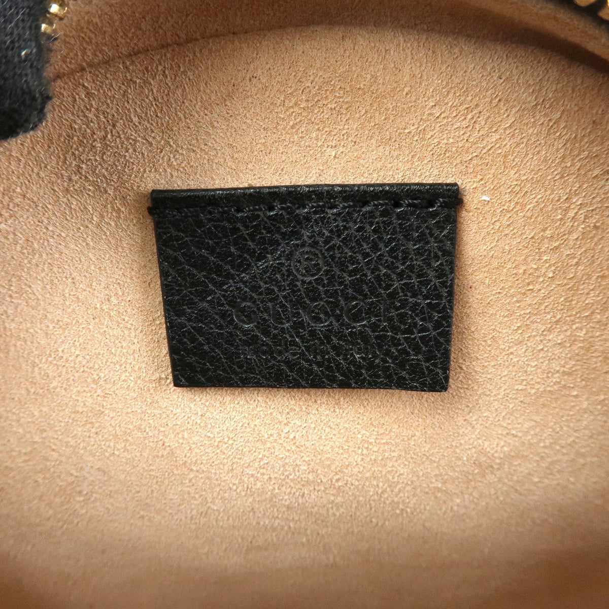 Gucci Ophidia Round Leather, Black, Leather, Shoulder Bag