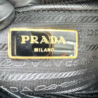 Prada Galliera Saffiano Leather, Black, Leather, Handbag
