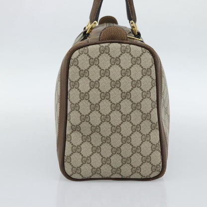 Gucci Vintage Web Boston GG Coated Canvas, Beige, Canvas, Handbag