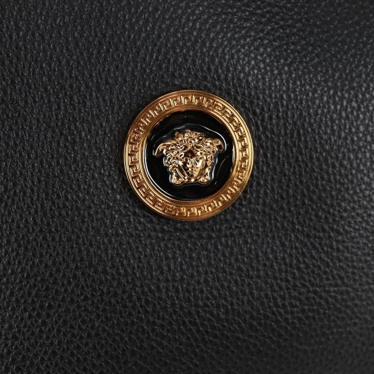 Versace Medusa Tote Leather, Black, Leather, Tote Bag