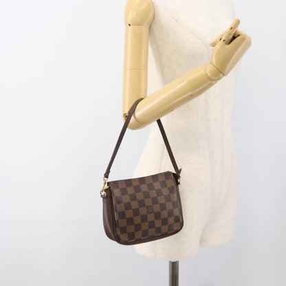 Louis Vuitton Trousse Make Up Damier, Brown, Canvas, Clutch