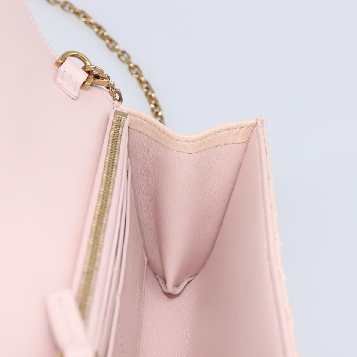 Versace Greca Goddess Convertible Clutch Leather, Pink, Leather, Shoulder Bag
