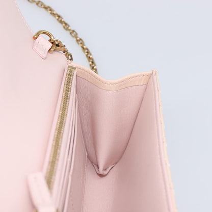 Versace Greca Goddess Convertible Clutch Leather, Pink, Leather, Shoulder Bag