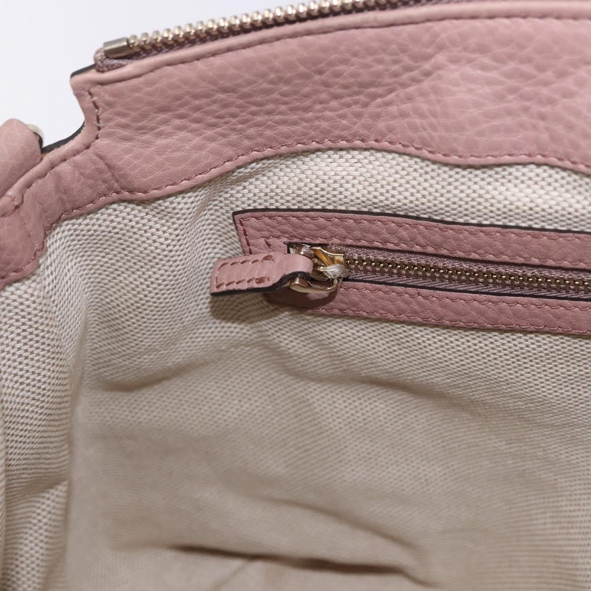 Gucci Soho Working Leather, Pink, Leather, Tote Bag