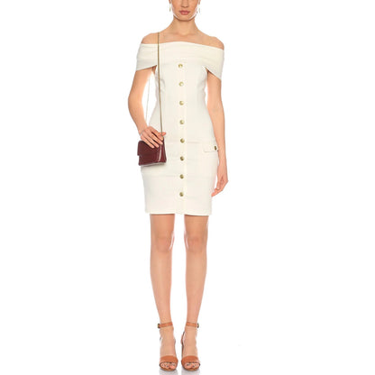 Pierre Balmain Off The Shoulder Mini Dress