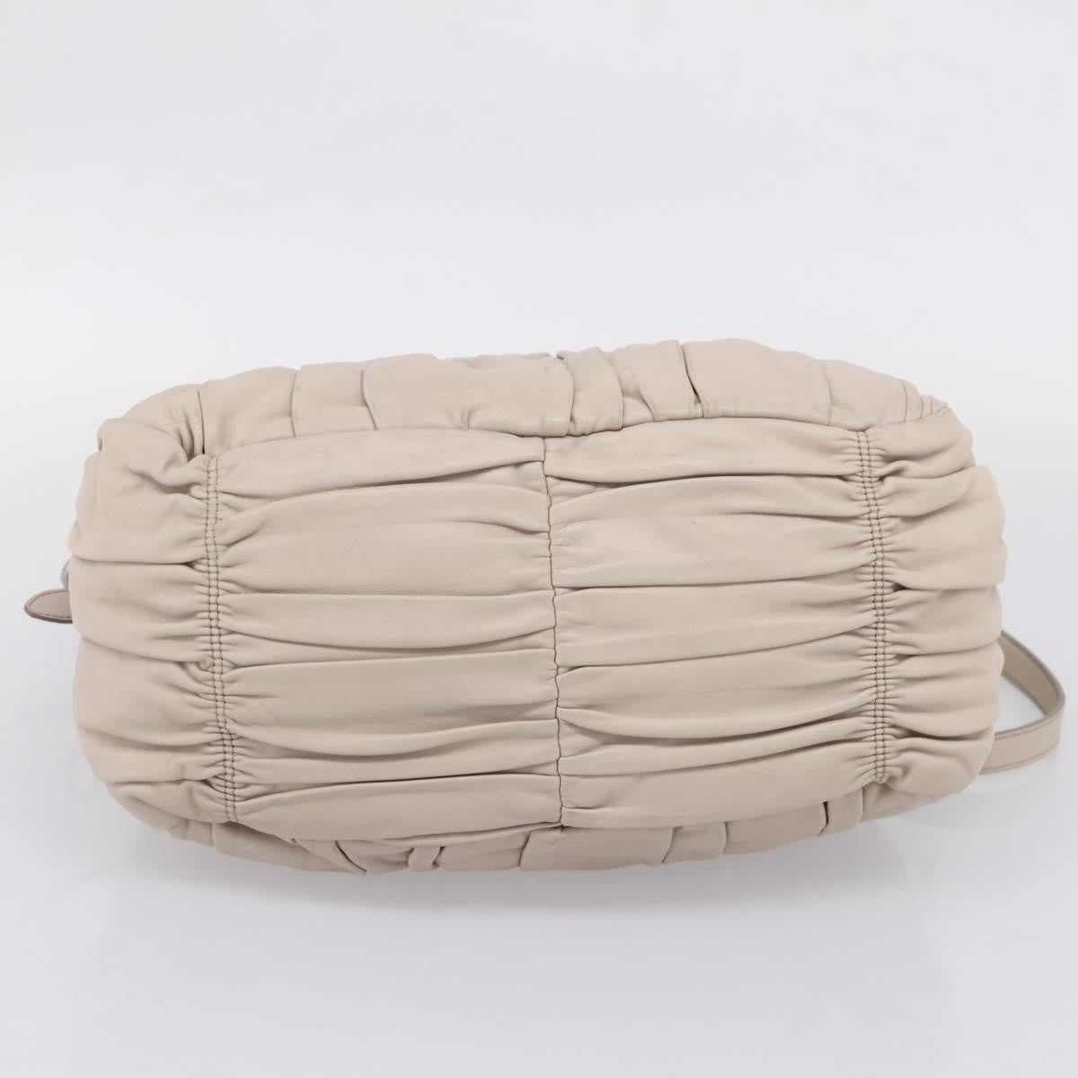 Prada Gaufre Convertible Nappa Leather, Gray, Leather, Tote Bag