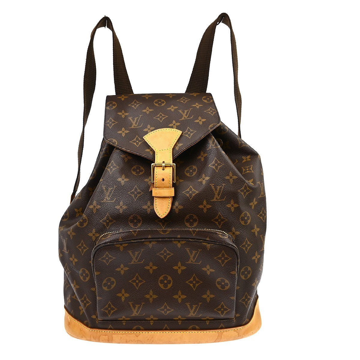 Louis Vuitton Vintage Montsouris Monogram Canvas, Brown, Canvas, Backpack