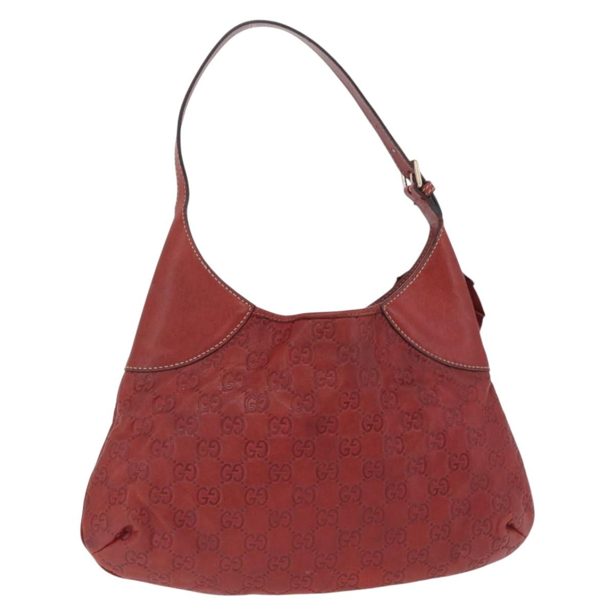 Gucci Trophy GG Canvas with Leather, Red, Canvas, Tote Bag