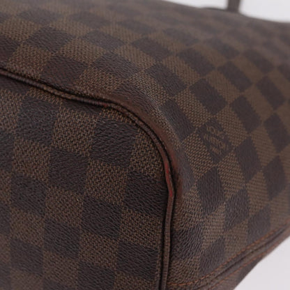 Louis Vuitton Neverfull Damier Ebene, Brown, Canvas, Tote Bag