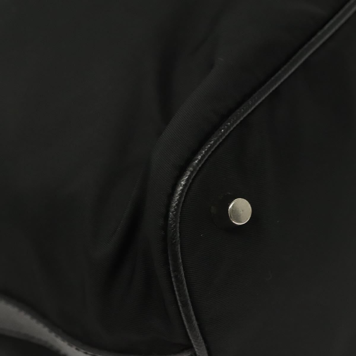 Prada Double Pocket Drawstring Tessuto, Black, Nylon, Shoulder Bag
