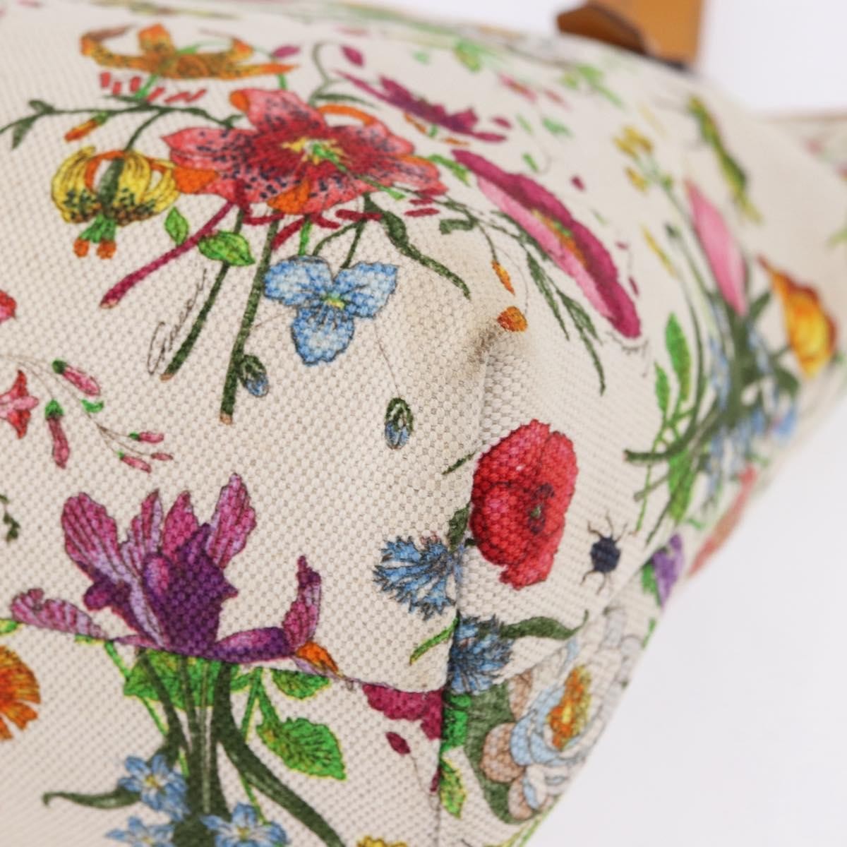 Gucci Craft Flora Canvas, Multicolour, Canvas, Tote Bag