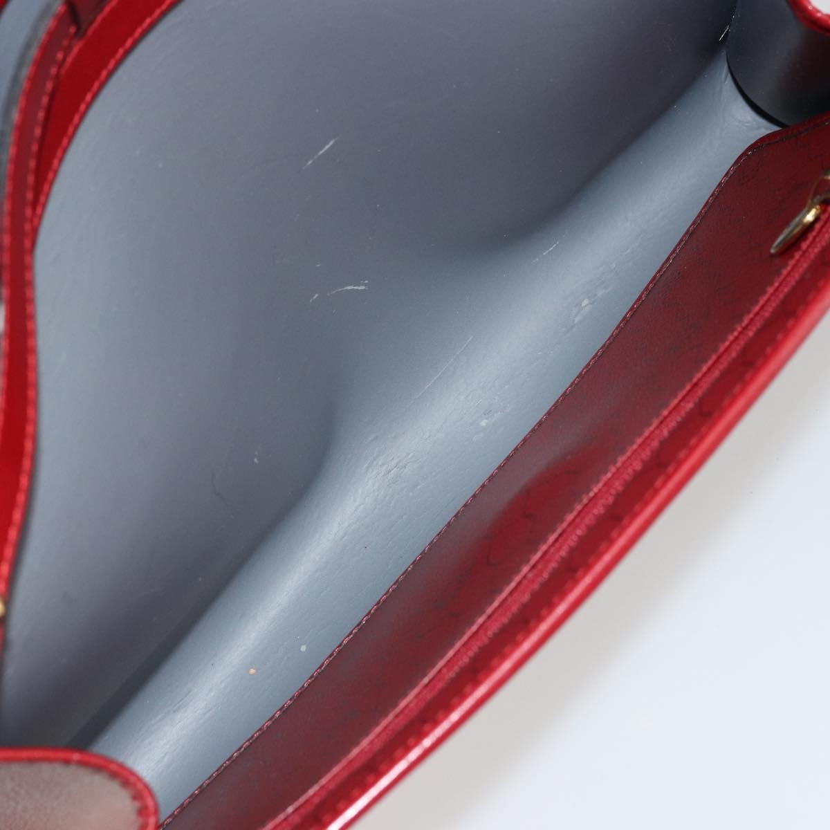 Christian Dior Vintage Honeycomb Canvas, Red, Canvas, Shoulder Bag