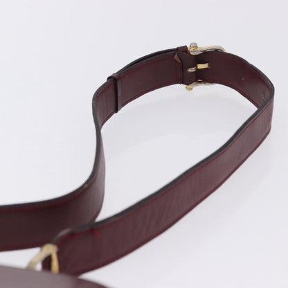 Celine Shoulder Leather, Burgundy, Leather, Shoulder Bag