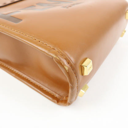 Fendi Sunshine Shopper Leather, Brown, Leather, Tote Bag