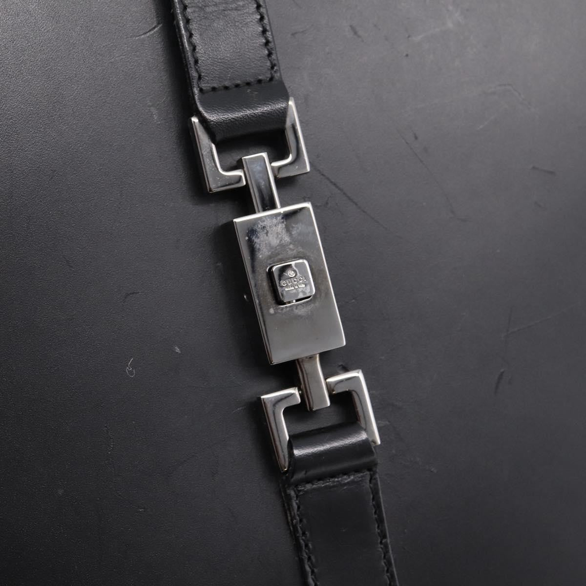 Gucci Jackie Leather, Black, Leather, Tote Bag