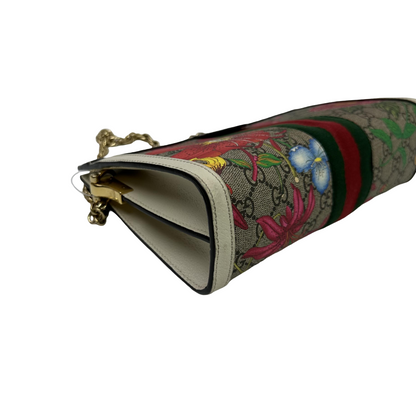 Gucci Ophidia Chain Flora GG Coated Canvas, Multicolour, Canvas, Shoulder Bag