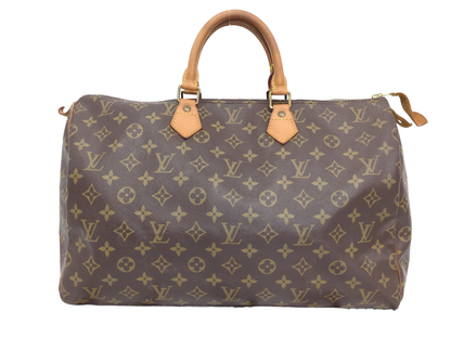 Louis Vuitton Speedy Handbag Monogram Canvas, BROWN, CANVAS, Handbag