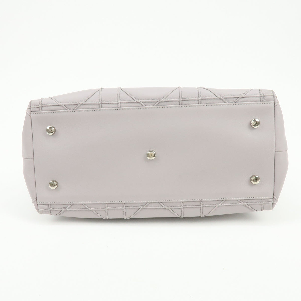 Christian Dior Granville Satchel Cannage Quilt Leather, Purple, Leather, Handbag