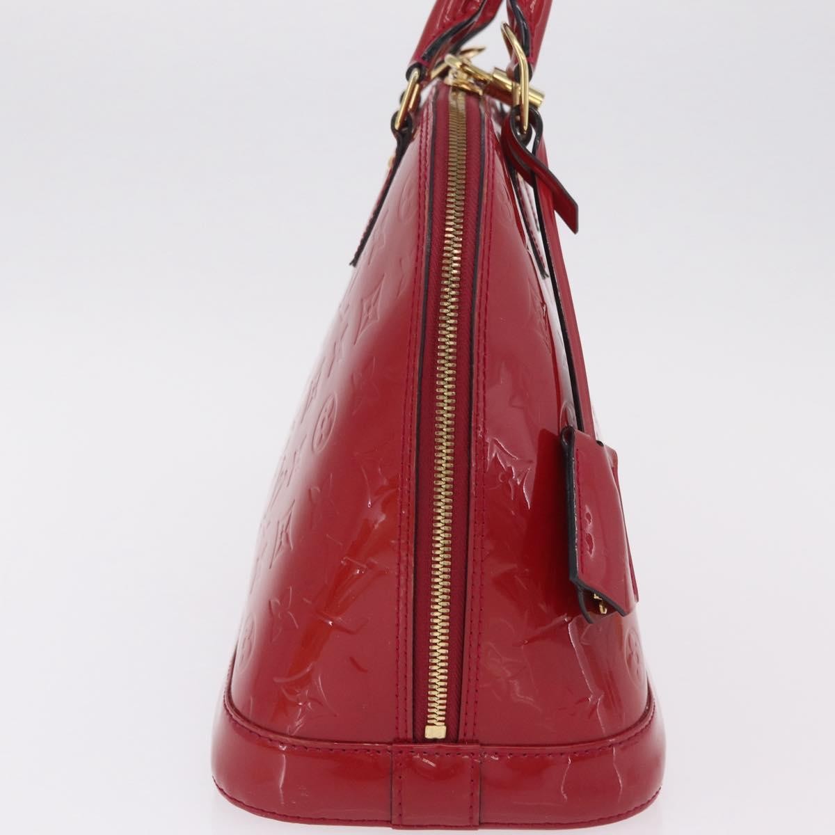 Louis Vuitton Alma Monogram Vernis, Pink, Patent Leather, Handbag