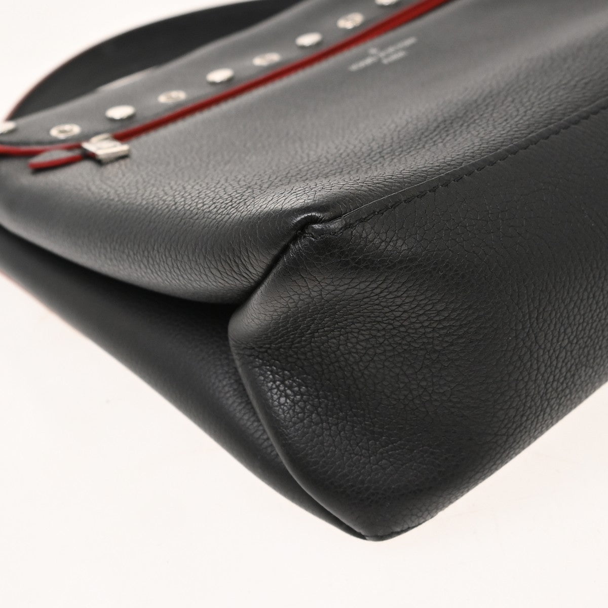 Louis Vuitton Mylockme Studded Leather, Black, Leather, Shoulder Bag