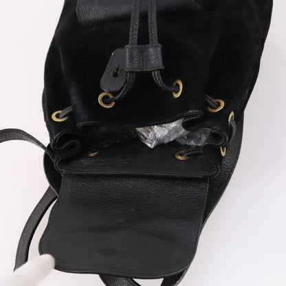 Gucci Vintage Bamboo Suede, Black, Suede, Backpack