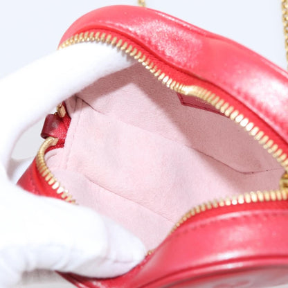 Louis Vuitton Coeur Heart on Chain Monogram Embossed Lambskin, Red, Leather, Clutch