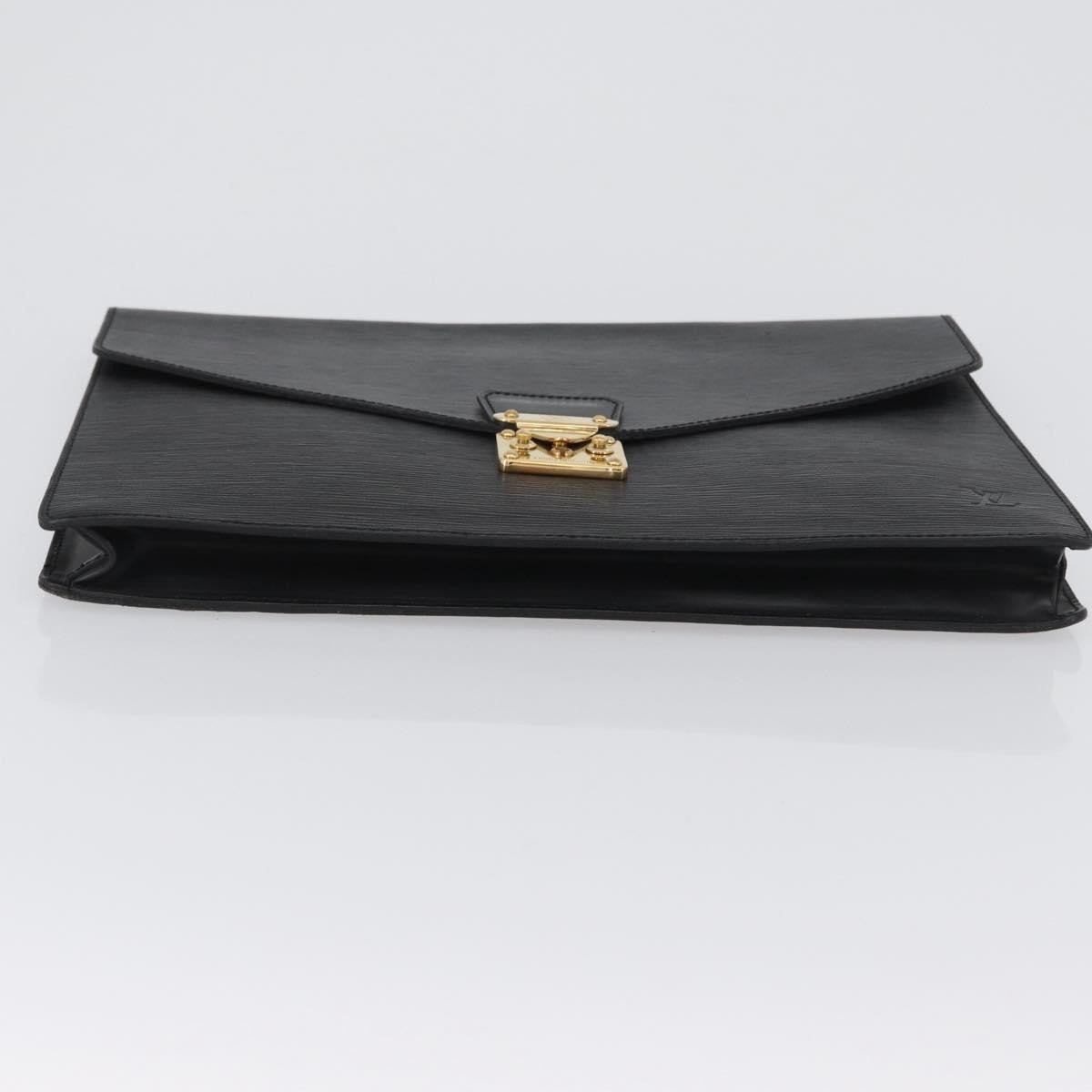 Louis Vuitton Porte-Documents Senateur Epi Leather, Black, Leather, Briefcase
