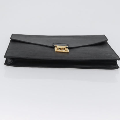 Louis Vuitton Porte-Documents Senateur Epi Leather, Black, Leather, Briefcase