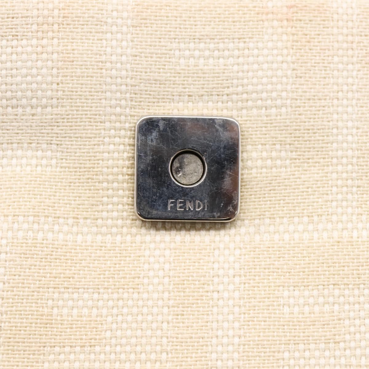 Fendi Baguette Pochette Zucca Canvas, Neutral, Canvas, Clutch