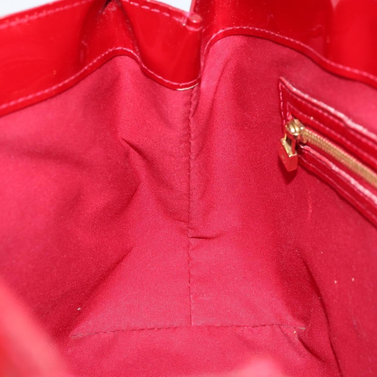 Louis Vuitton Wilshire Monogram Vernis, Red, Patent Leather, Handbag
