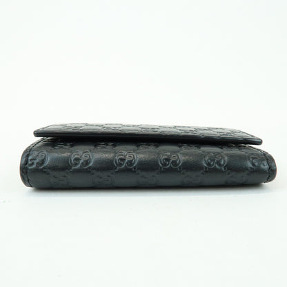 Gucci Flap Card Case Guccissima Leather, Black, Leather, Card Holder