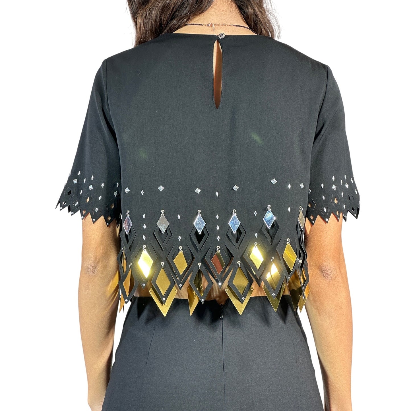 NEW PACO RABANNE Embellished Crop Top