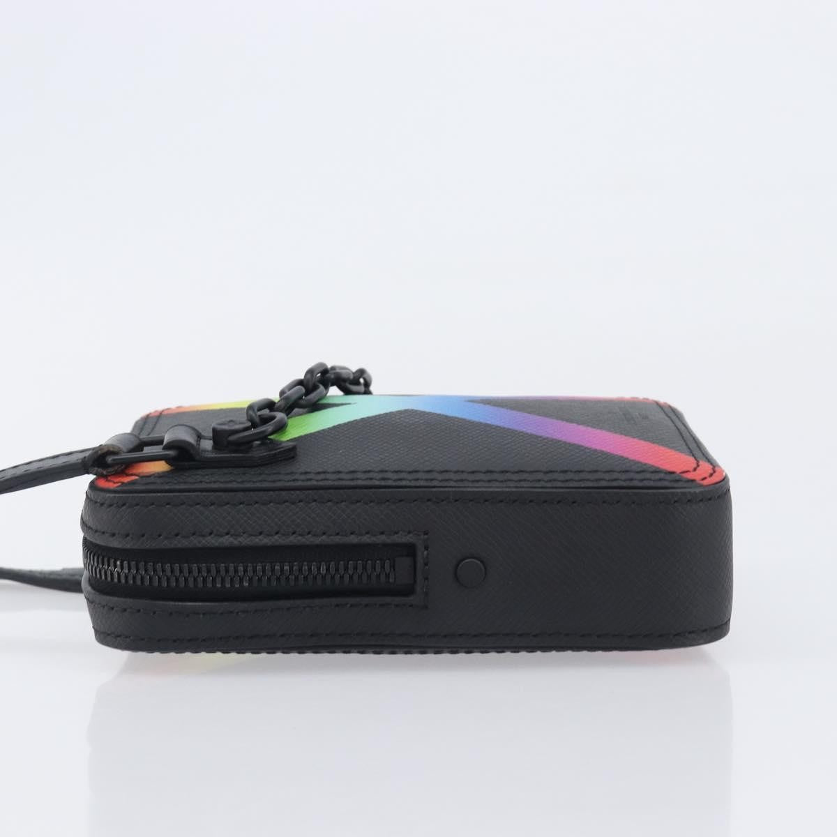 Louis Vuitton Danube Messenger Rainbow Taiga Leather, Black, Leather, Handbag