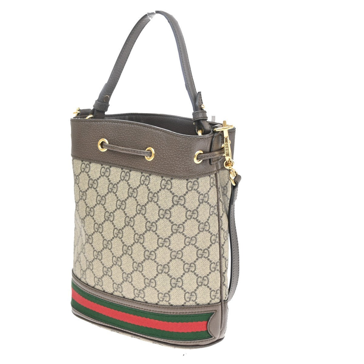 Gucci Ophidia Bucket GG Coated Canvas, Brown, Canvas, Handbag