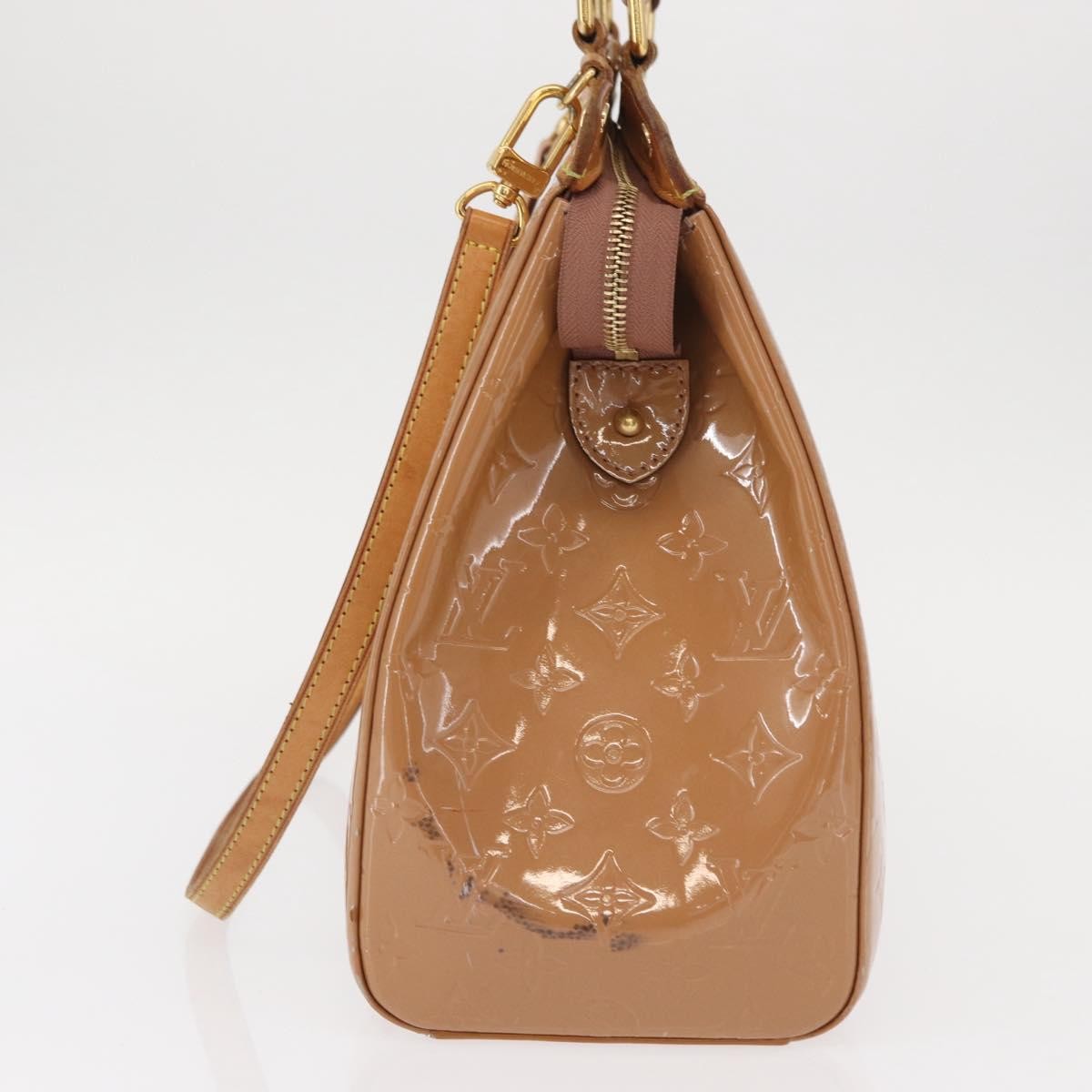 Louis Vuitton Brea Monogram Vernis, Brown, Patent Leather, Handbag