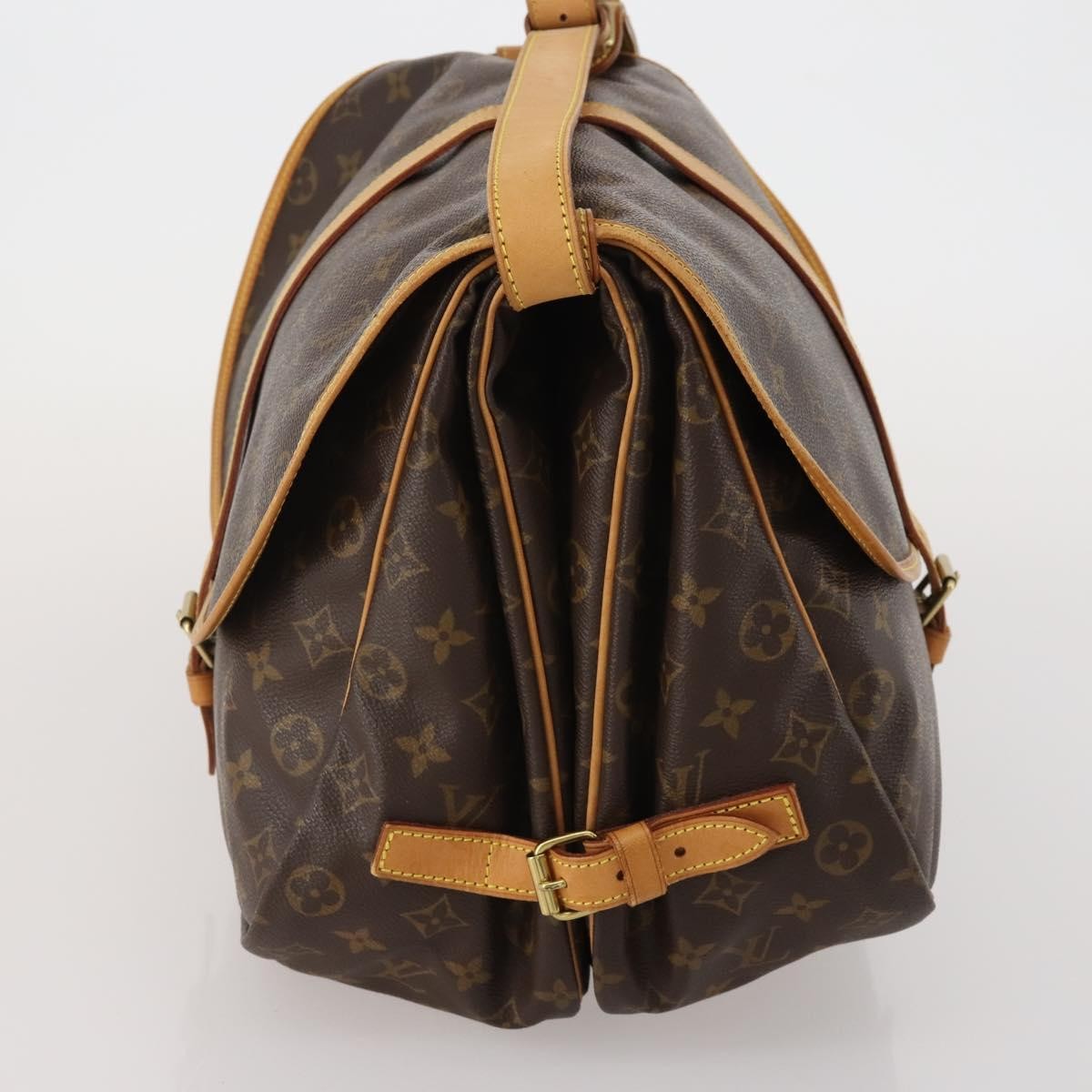 Louis Vuitton Saumur Monogram, Brown, Canvas, Shoulder Bag