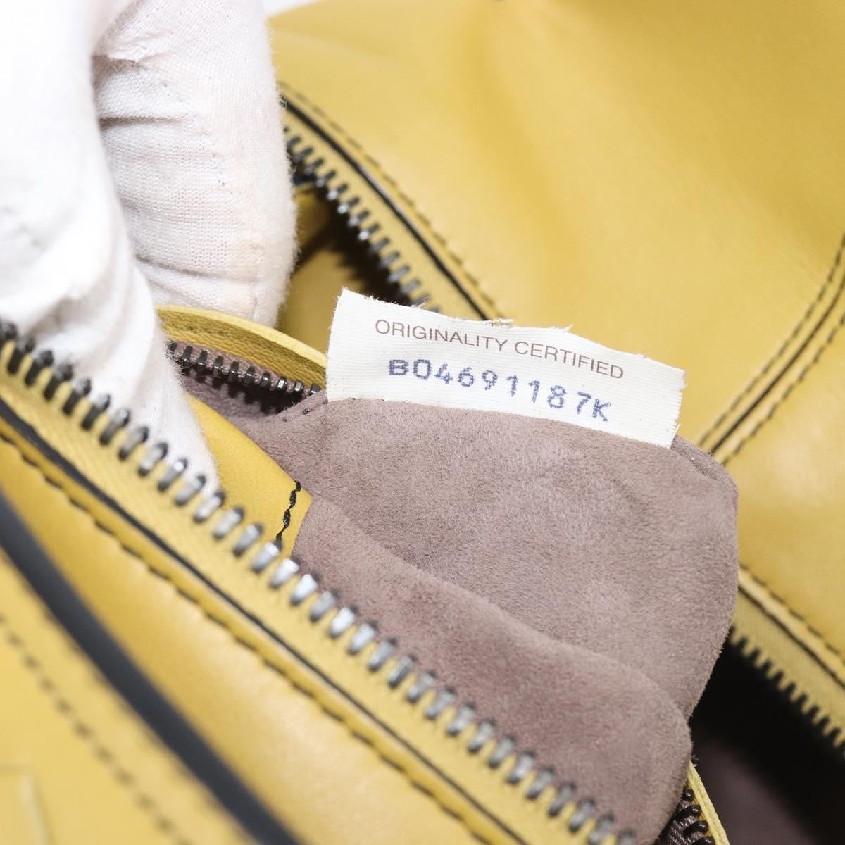 Bottega Veneta Monaco Nappa Leather With Intrecciato Detail, Yellow, Leather, Handbag