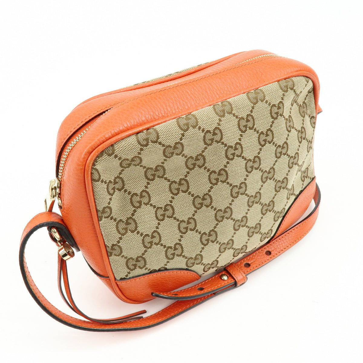 Gucci Bree Disco GG Canvas with Leather, Beige, Canvas, Crossbody Bag