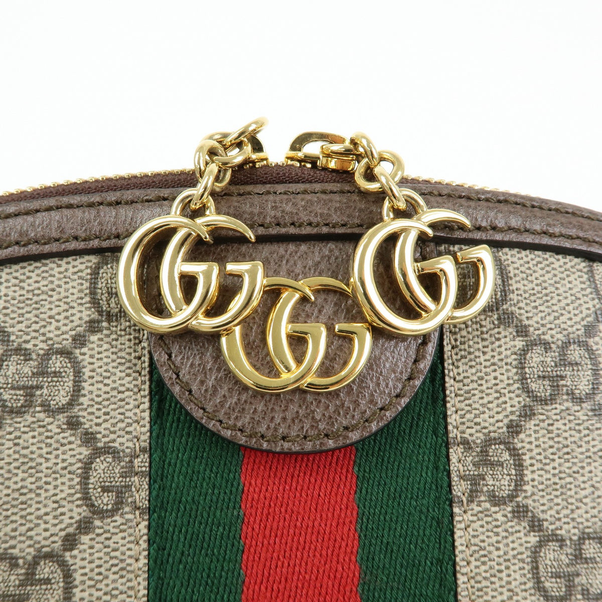 Gucci Ophidia Dome GG Coated Canvas, Beige, Canvas, Shoulder Bag