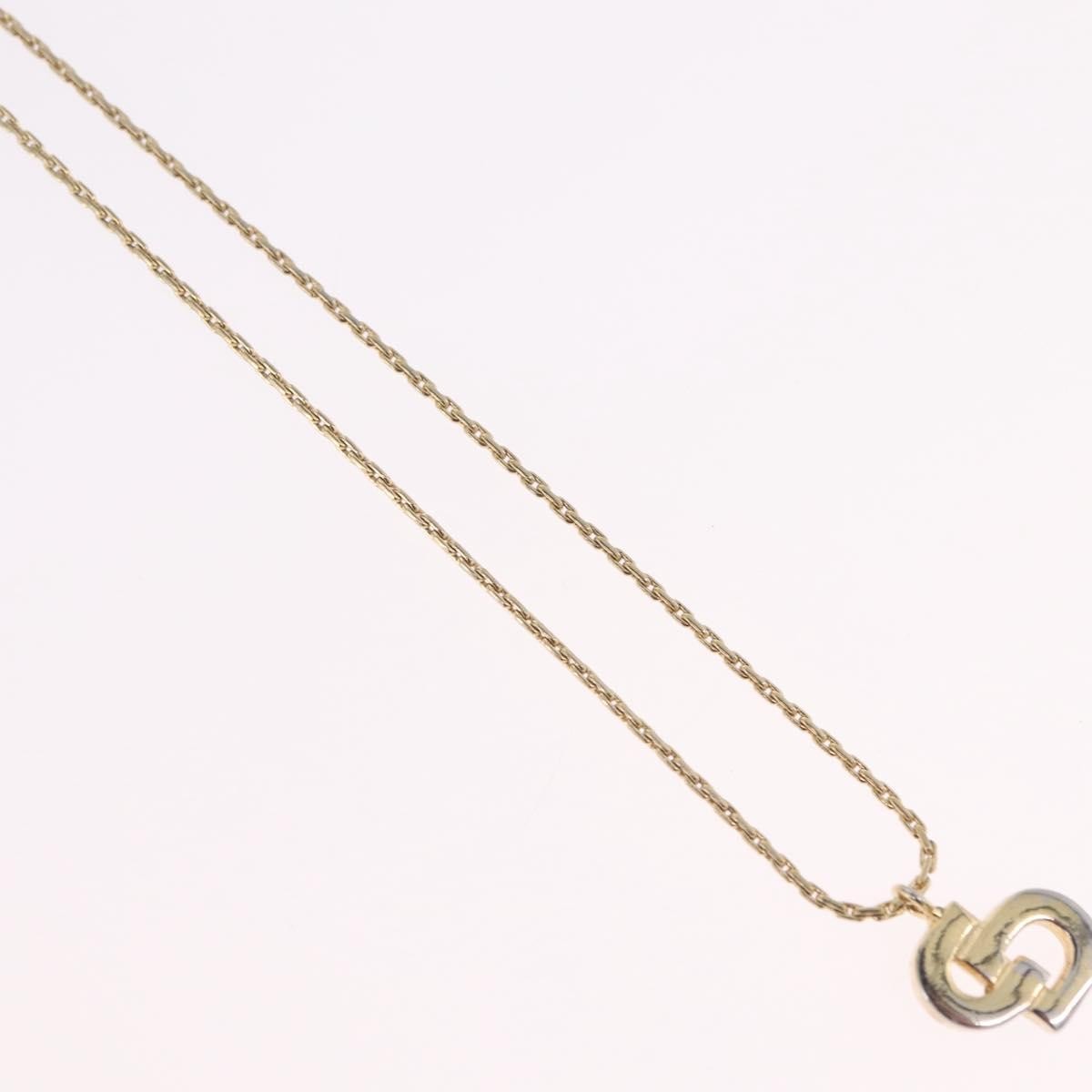 Christian Dior CD Pendant Metal, Gold, Metal, Necklace