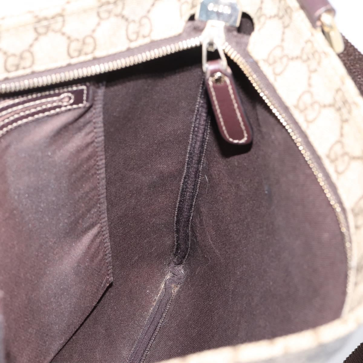 Gucci Zip Top Messenger GG Coated Canvas, Beige, Canvas, Handbag