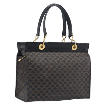 Celine Vintage Macadam Canvas, Black, PVC, Tote Bag