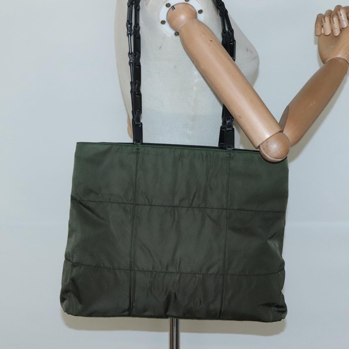 Prada Vintage Tessuto, Khaki, Nylon, Shoulder Bag