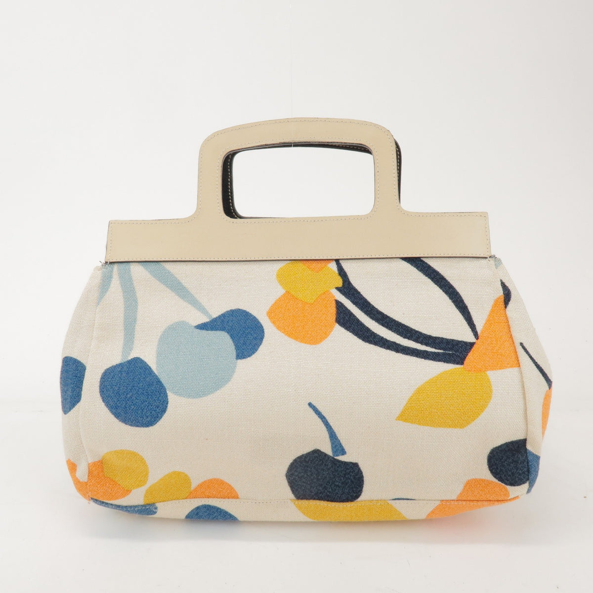 Miu Miu Vintage Leather, Beige, Canvas, Tote Bag