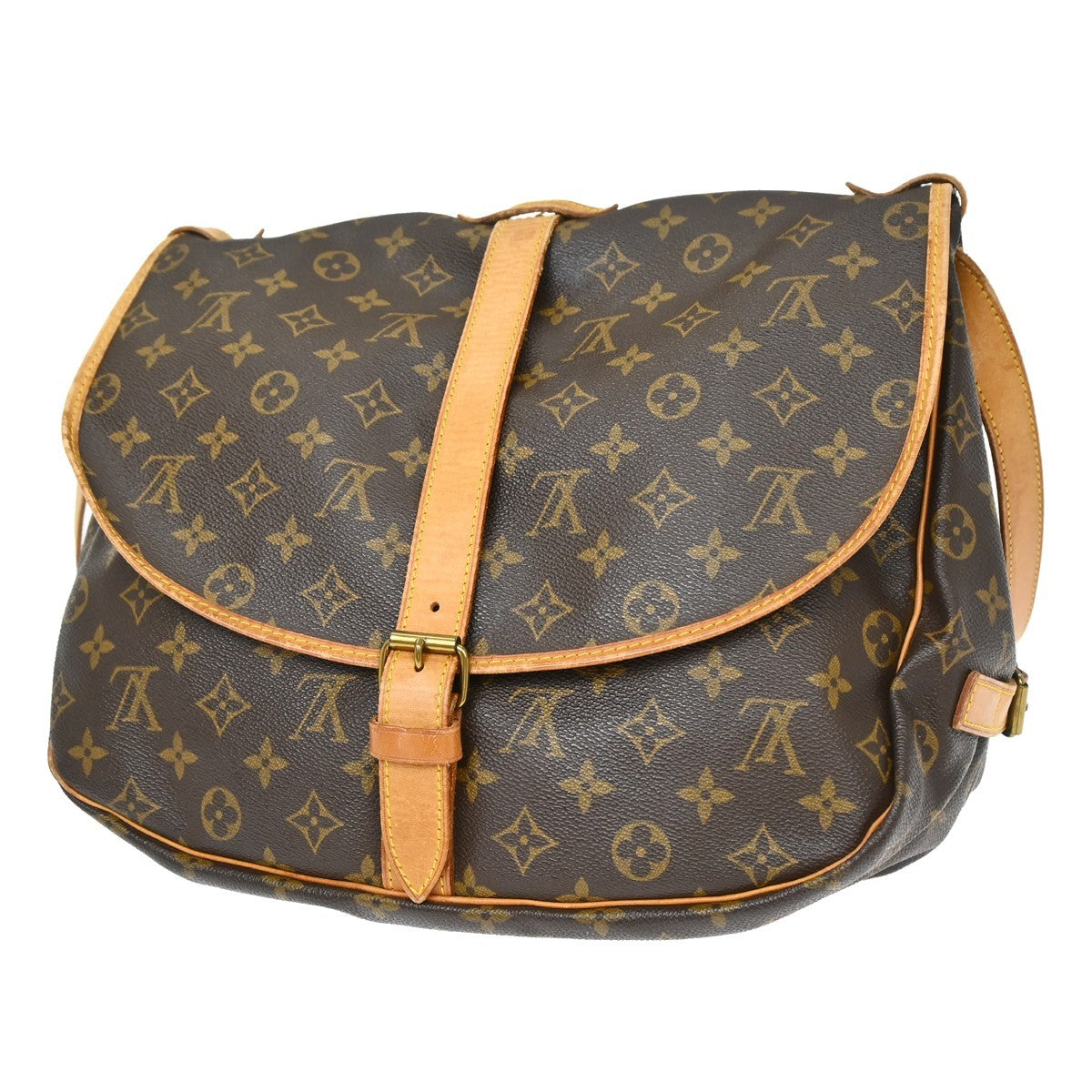 Louis Vuitton Saumur Monogram Canvas, Brown, Canvas, Shoulder Bag